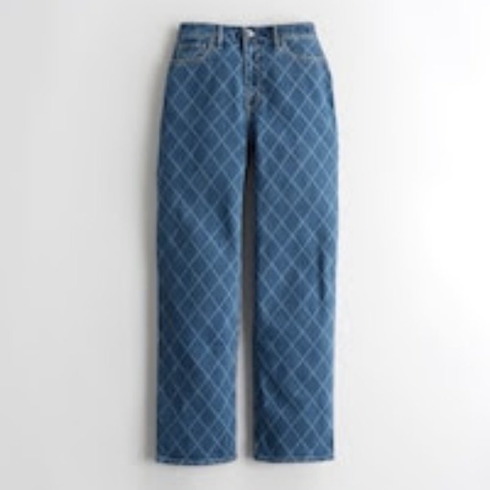 Hollister Ultra High-Rise Dark Wash Dad Jeans Size 5